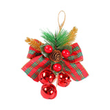 Maxbell Bells Bow Ornament Novelty Craft Christmas Decorations for Holiday Party 3 Red
