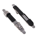 Maxbell 2pcs Metal Fishing Reel Seat Fishing Rod Clip Pole Fitted Deck DIY Silver