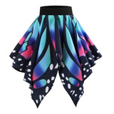 Maxbell Women Girls Mini Skirts Costume Butterfly Printed Skirt for Beach M Multicolor