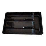 Maxbell Cutlery Tray Multipurpose with 4 Grids Fittings for Kitchen Drawer Black