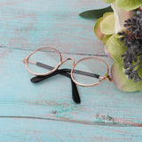 Max 1/6 BJD Doll Eyegalsses Eyewear Golden Frame for Blythe  Dolls Clear