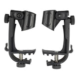 Maxbell 2 Pieces Drum Rim Microphone Clip Microphone Mic Stand Mic Drum Clamp Holder