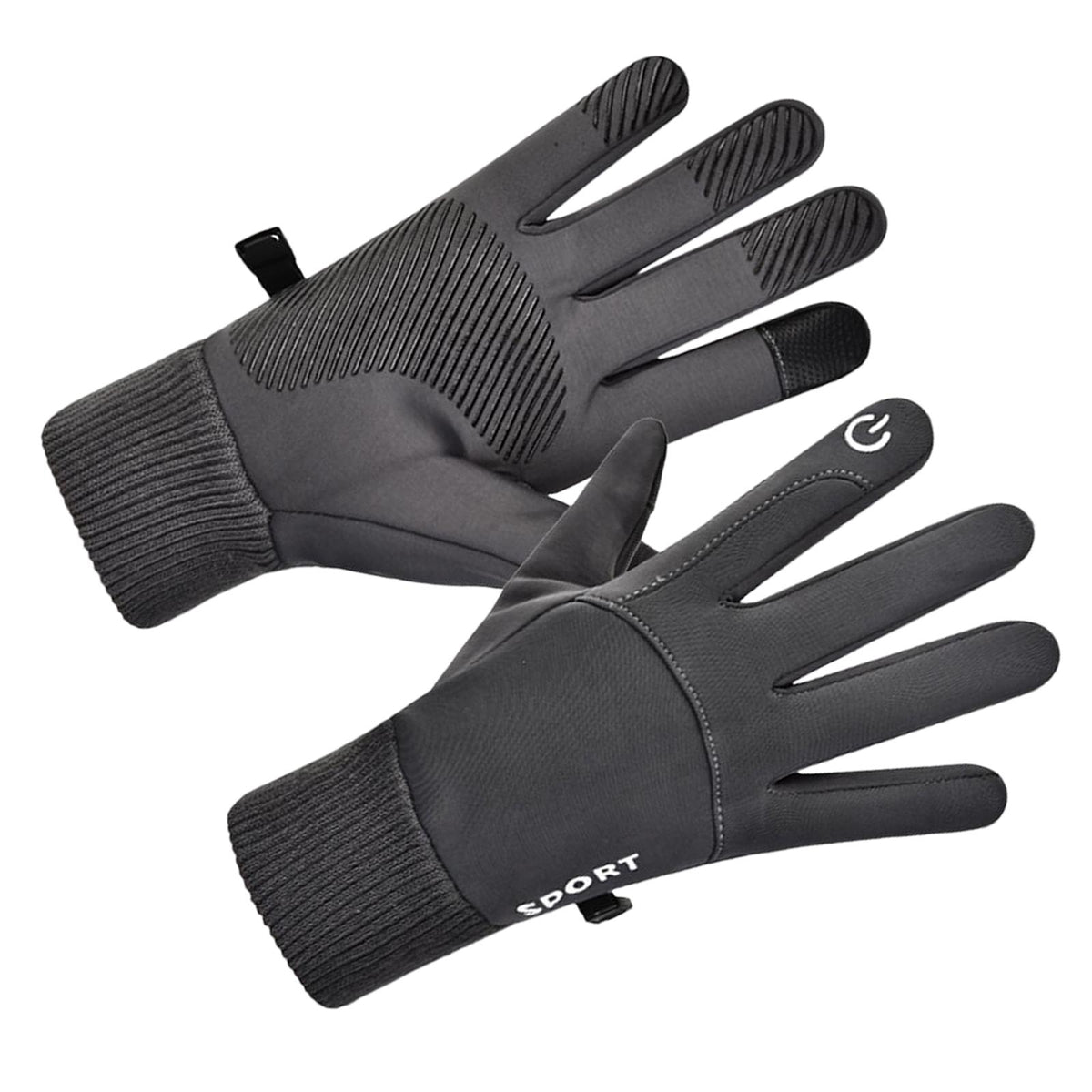Maxbell Thermal Gloves Commuting Winter Gloves for Driving Outdoor Sports Riding Deep Gray Medium