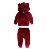 Maxbell Baby Kid Outfit Hoodie Coat Top+Pants Tracksuit Clothes Set 18-24M Red