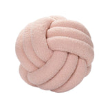 Maxbell Plush Knot Ball Pillow Diameter 22cm Room Decoration for sofa Couch Light Pink