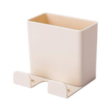 Maxbell Remote Control Storage Boxes Plug Charging Self Adhesive Shelf for Home beige