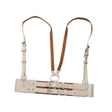 Maxbell Fashion Women Waist Belt Underbust Corset Steampunk Ladies Cincher Waistband Beige