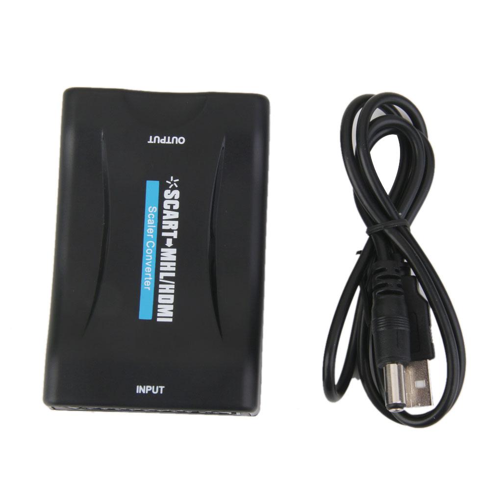Maxbell SCART to 1080P HDMI Audio Converter w/ Scaler Support PAL  NTSC3.58  NTSC4.43