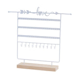 Maxbell Jewelry Earring Organizer Rack Decor Durable for Tabletop Dresser Necklace White