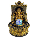 Maxbell Elephant Buddah Statute Tabletop Fountain Lucky Feng Shui for Home Office