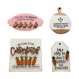 Maxbell Easter Tiered Tray Decor Set Rustic Tiered Tray Signs for Home Kitchen Table 4pcs