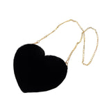Maxbell Stylish Women Heart Shoulder Bag Casual Cartoon for Travel Outdoor Date Black