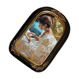 Maxbell Retro Resin Photo Display Frame Tabletop Wall Hanging for Family Portrait Black