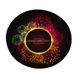 Max 3D Print Fireworks Pattern Christmas Waterproof Table Cloth 1.2m B