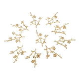 Maxbell 10 Pieces Flower Branch Buttons Flatback Embellishments for Crafts