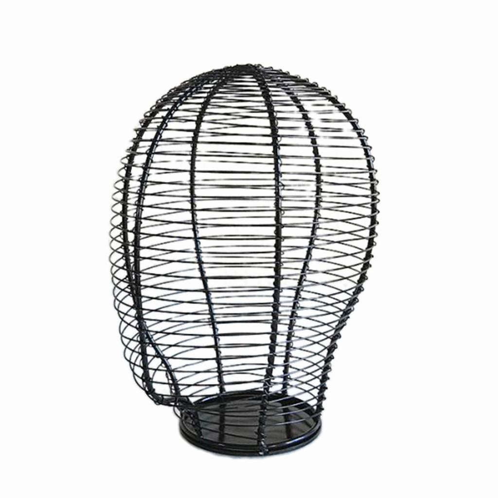 Maxbell 21'' Freestanding Metal Mannequin Head Stand Hat Wig Toupee Display Rack Black
