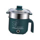 Maxbell Electric Cooking Pot Nonstick Electric Skillet for Pasta  with steamer Green