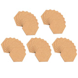 Maxbell 50Pcs Cork Board Tiles Pin Board for Wall with Sticky Backing DIY Coasters Hexagon
