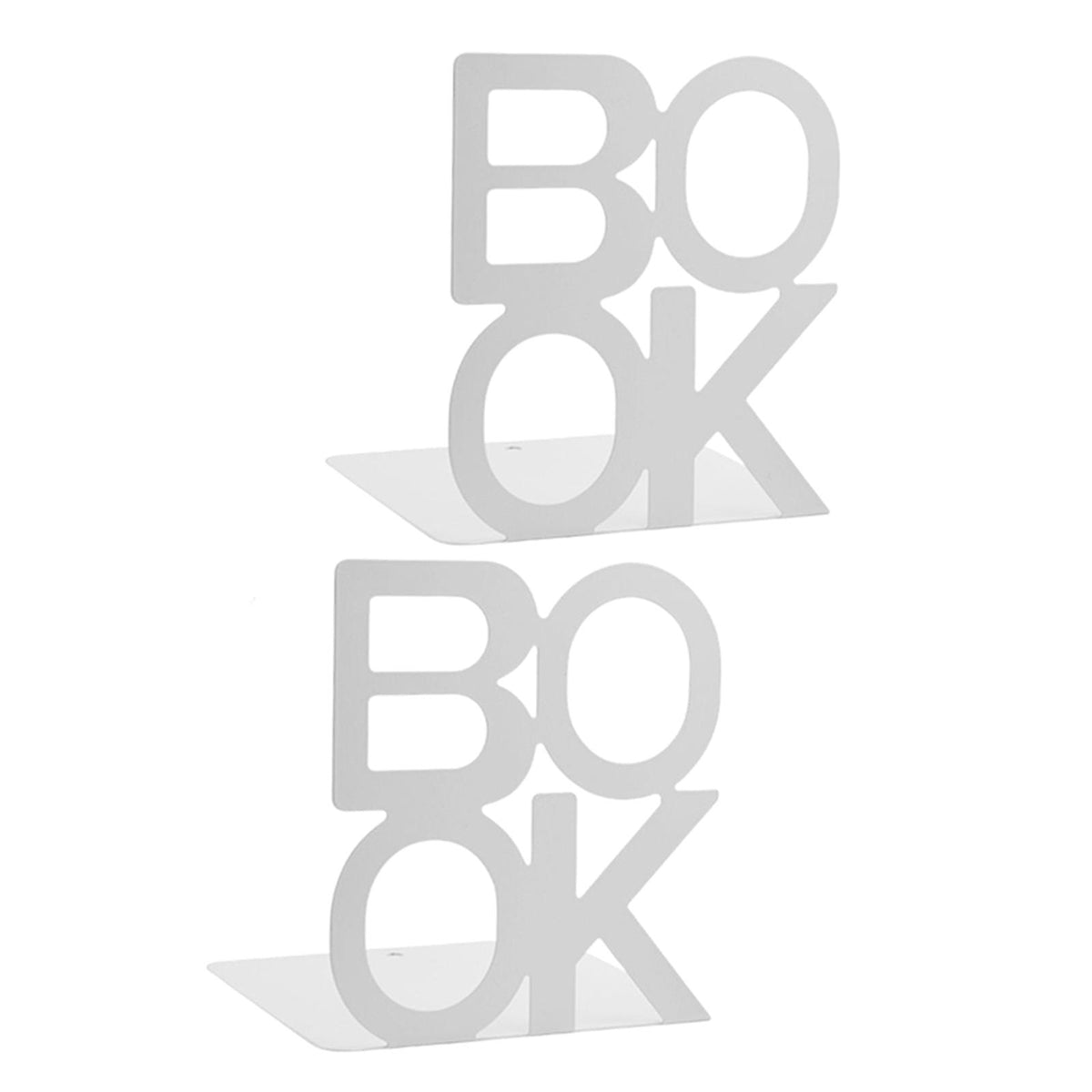 Maxbell Bookshelf Heavy Duty Metal Document Non Skid Decorative for Office Books White