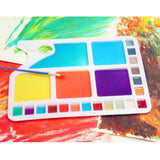 Maxbell Fashion Design Large White Paint Tray Palettes with 23 Grids Thumb Hole Kids DIY Painting Tool