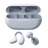Maxbell Ear Clip Wireless Earbuds Auto Pairing Calling for Driving Fitness Business White Gray