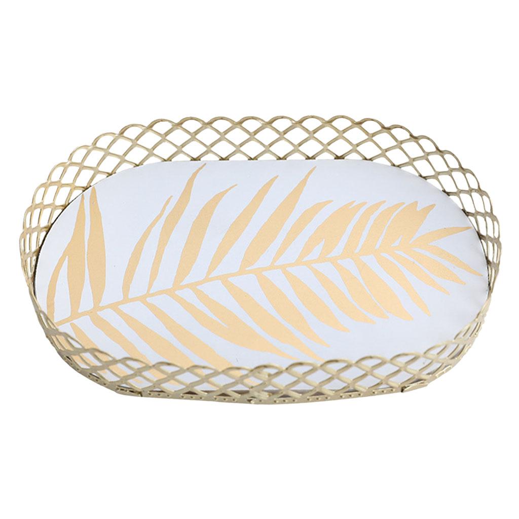 Maxbell Storage Tray Cosmetic Storage Box Makeup Tray for Home Dresser Organizer White Coconut leaf