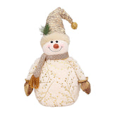 Maxbell Christmas Snowman Doll Short Plush for Shopping Mall Window Decoration 22cmx30cmx60cm