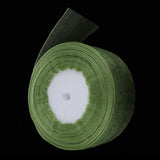 Max 45m Sheer Solid Organza Ribbon Tulle Roll Spool Gift Wrapping Green