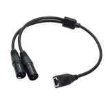 Maxbell XLR 3Pin Male to RJ45 Adapter Extension Cable 0.5M Long Flexible Replacement