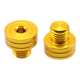 Maxbell M10 x 1.25 Clockwise Rear View Mirror Hole Plugs Screws For Honda  yellow