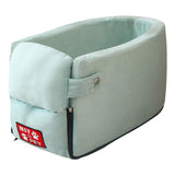 Maxbell Booster Seat for Car Collapsible Anti Skid for Small Pets Cat Travel Lake Blue
