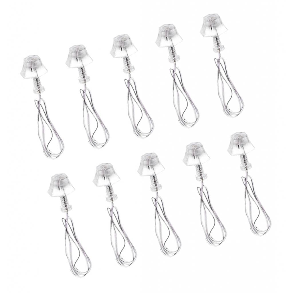 Maxbell 10pcs 1:25 Miniature Golden Lamp Table Lighting Dollhouse Decoration  16mm