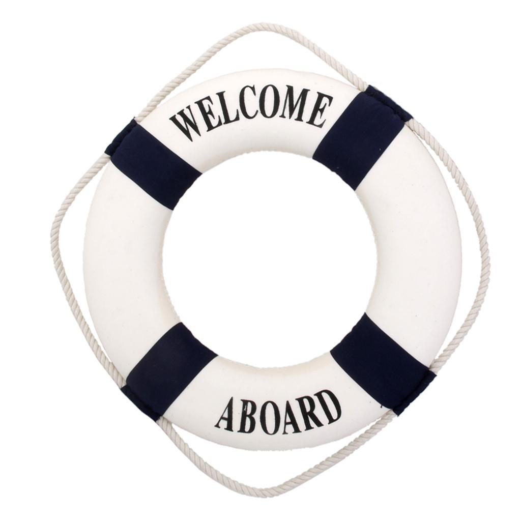 Maxbell Welcome Blue Nautical Wall Decor Ship Boat Ring Life Buoy Preserver 20cm
