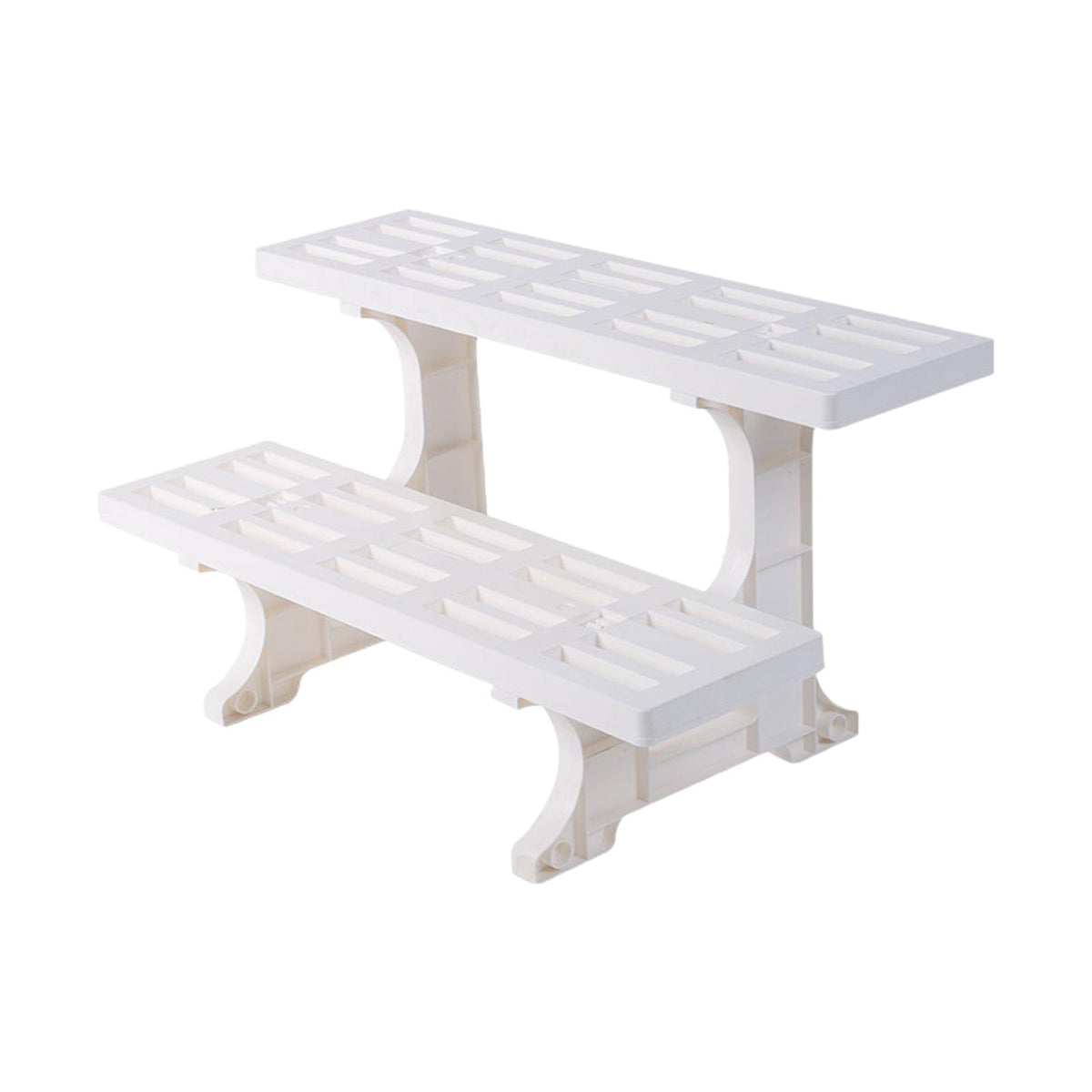 Maxbell Indoor Outdoor Planter Rack Flower Pot Yard Decor White Planter Stand