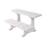 Maxbell Indoor Outdoor Planter Rack Flower Pot Yard Decor White Planter Stand