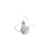 Maxbell Cremation Necklace Keychain Ash Holder for Mom and Dad Pet Husband and Wife Argent