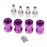 Max 12mm Hex Hub 15-25mm Extension Adapter Combiner for RC Crawler Purple -20mm