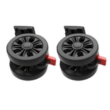 Maxbell 2x Luggage Suitcase Replacement Wheels with Brake Durable for Suitcase Black