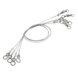 Maxbell 4pcs Stainless Steel Fishing Wire Leader Rigs Trace Lure Snells Line 0.8mm