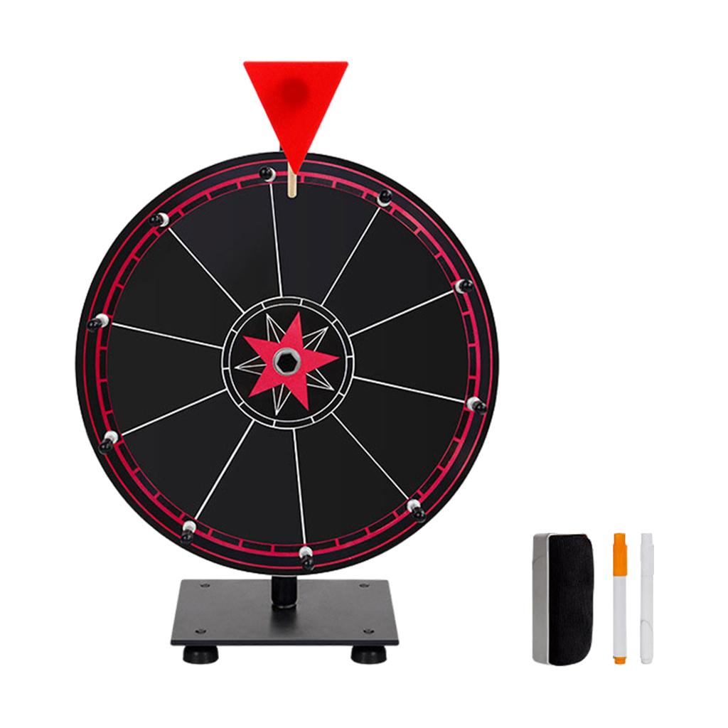 Maxbell 12" Spinning Prize Wheel Fortune Spin Game for Trade Shows 10 Black Slots