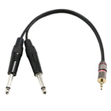 Maxbell 1/8" 3.5mm to Dual 6.35mm 1/4" Mono Stereo Y-Splitter Headphone Audio Cable
