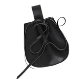 Maxbell Dice Bag Tray Drawstring Belt Pouch for Jewelry Costume Accessories black