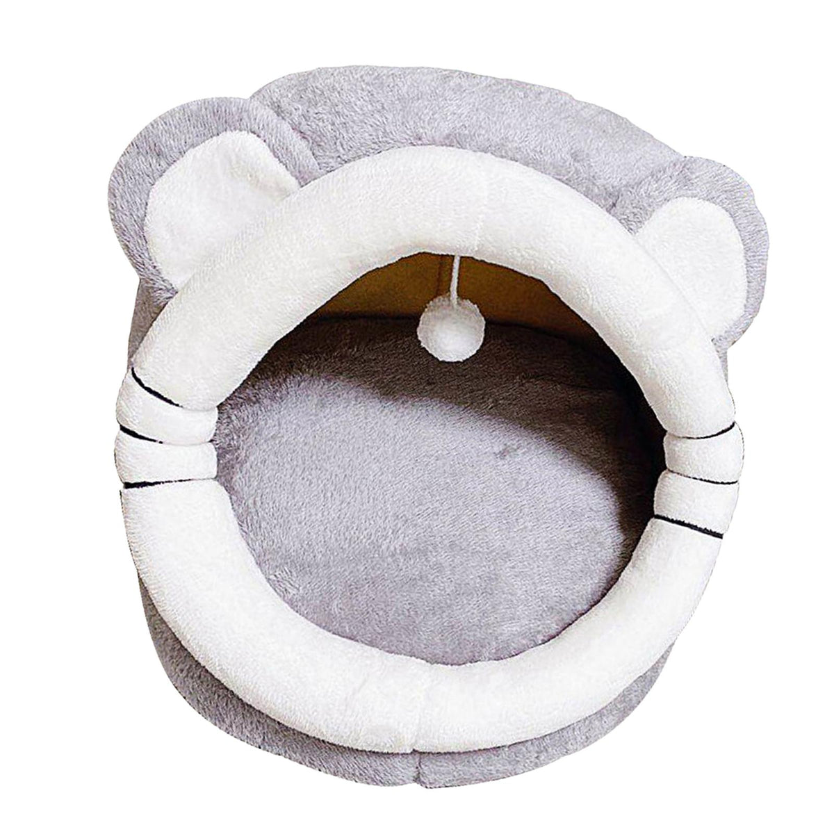 Maxbell Soft Cave Bed with Non Slip Bottom Warm Calming for Rabbits Kitten Puppy L