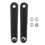Max Maxb 2pcs PU Leather Adjustable Straps Buckle for Accordion Cover in Black 10.4cm