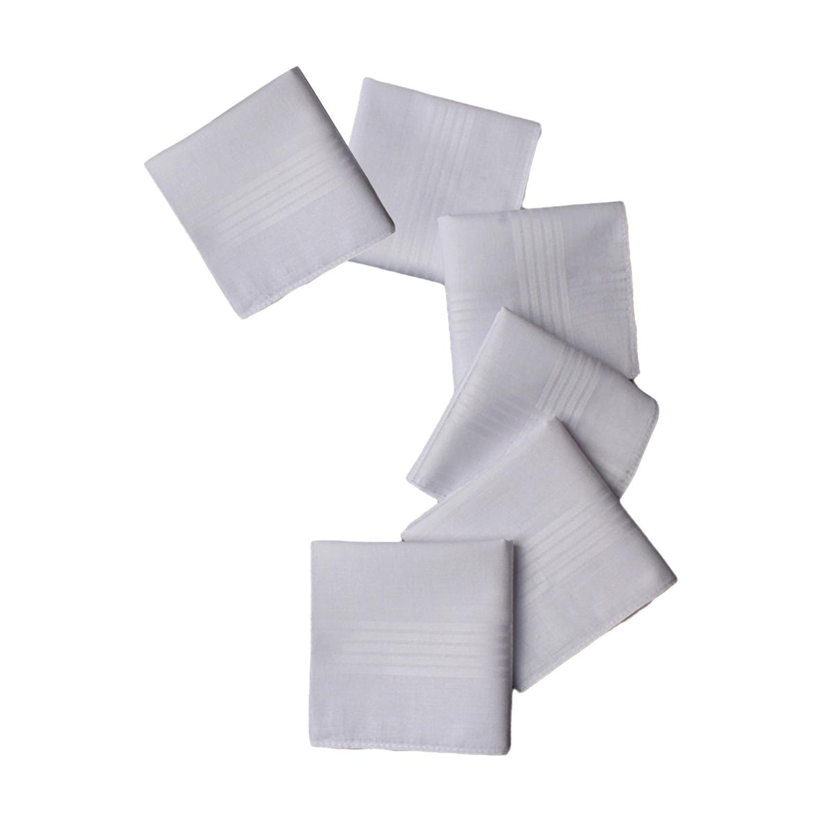 Maxbell 6x Pure White Handkerchiefs Solid Color Cotton Hankies Crafts for Birthday