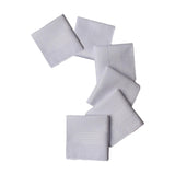 Maxbell 6x Pure White Handkerchiefs Solid Color Cotton Hankies Crafts for Birthday