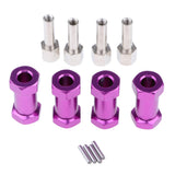 Max 12mm Hex Hub 15-25mm Extension Adapter Combiner for RC Crawler Purple -25mm