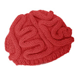 Maxbell Crochet Knit Beanie Hat Adult Kid Horrible Brain Prop Red Kid