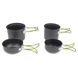 Maxbell Portable Outdoor Cookware Camping Picnic Cooking Bowls Pans Pots Set of 4