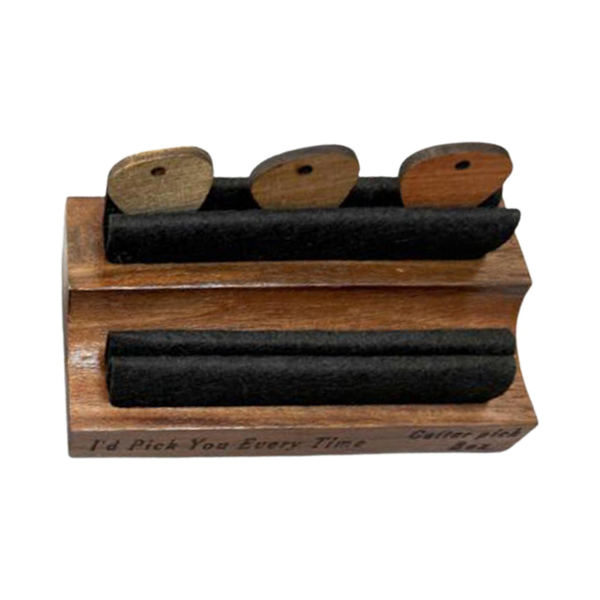 Maxbell Instrument Stand Clip Guitar Player Accessory Organizer Wooden for Guitarist Short dark wood